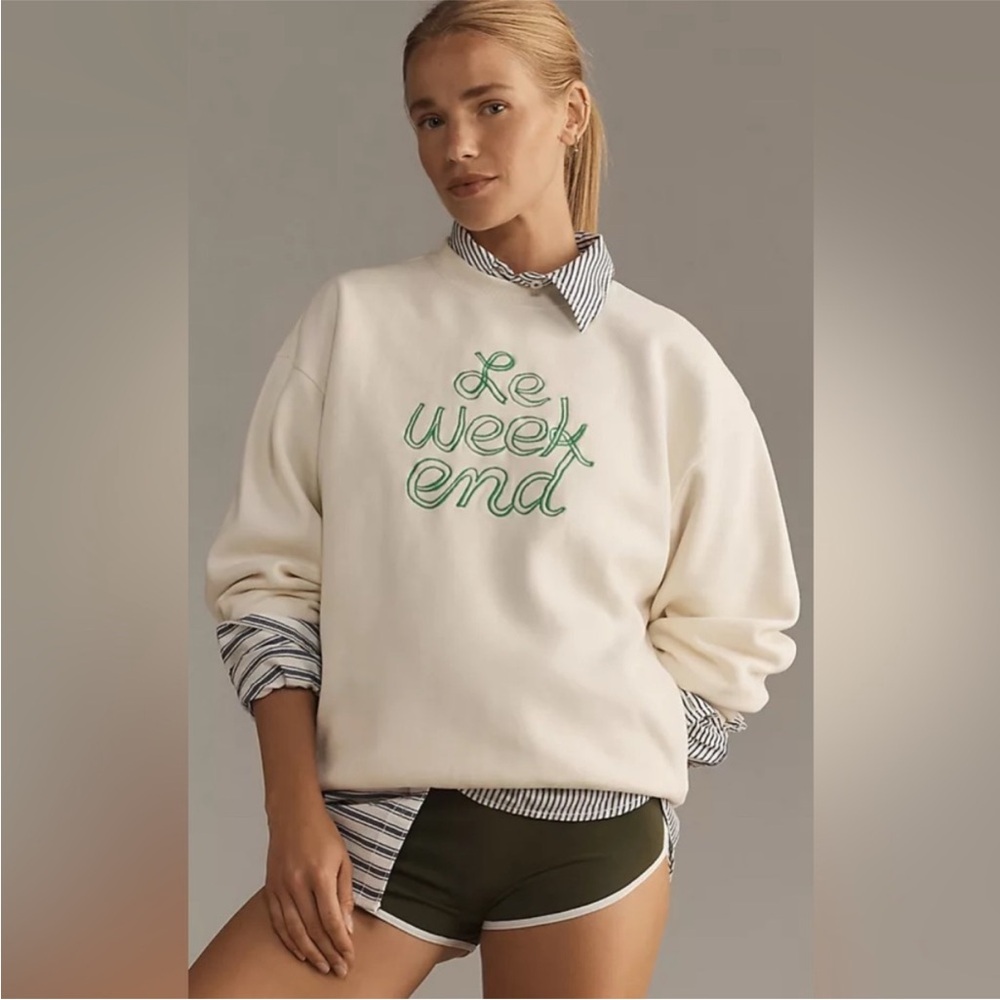 NWT Clare V Sweatshirt - Le Weekend - L